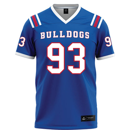 LA Tech - NCAA Football : Jacob Bradford - Blue Football Jersey-0