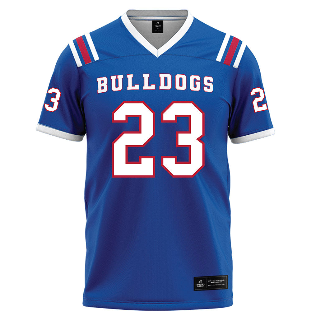 LA Tech - NCAA Football Legends : Kentrell Brice - Blue Football Jersey-0