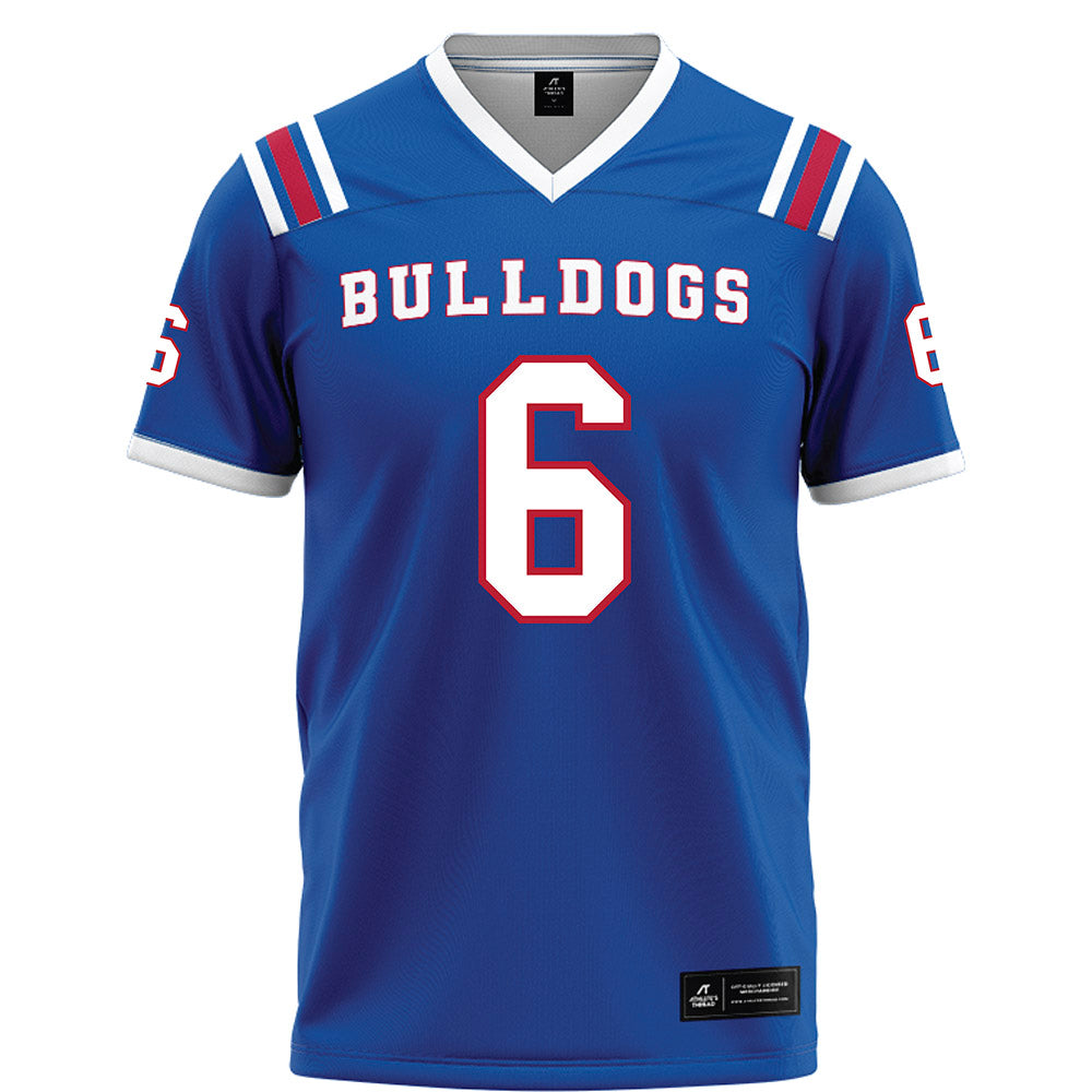 LA Tech - NCAA Football : Jakari Foster - Blue Football Jersey-0