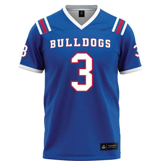 LA Tech - NCAA Football : Dedrick Latulas - Blue Football Jersey-0