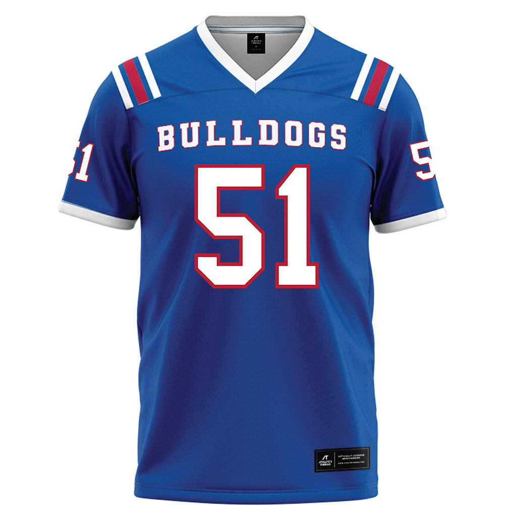 LA Tech - NCAA Football : Amery Edwards - Blue Football Jersey-0
