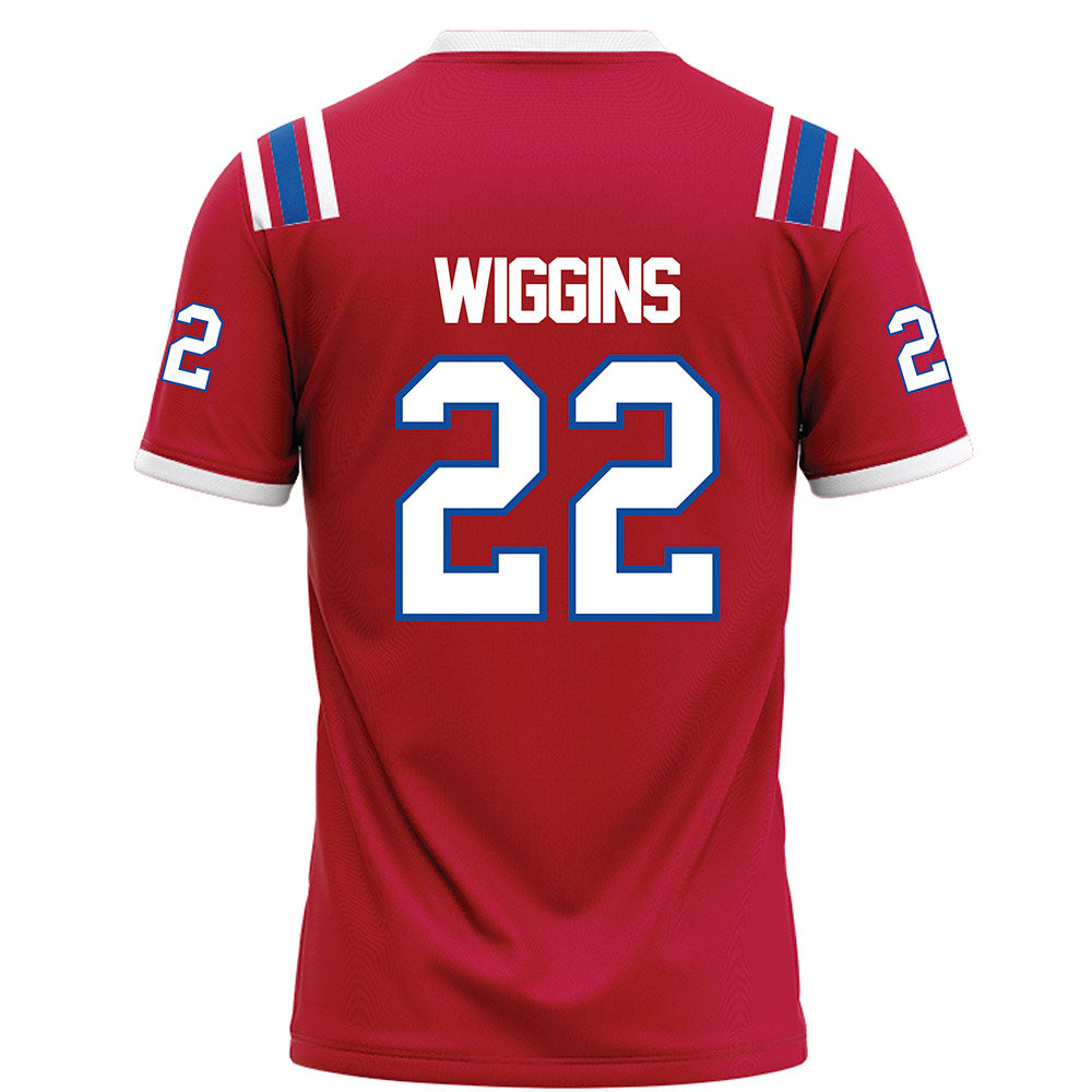 LA Tech - NCAA Football : Omiri Wiggins - Red Football Jersey