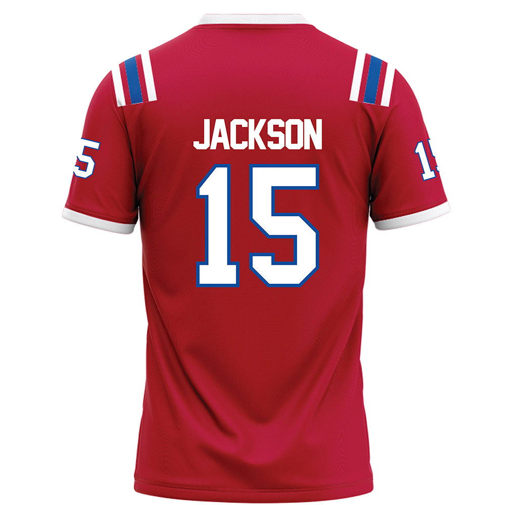 LA Tech - NCAA Football : Jay-T Jackson - Red Football Jersey-1