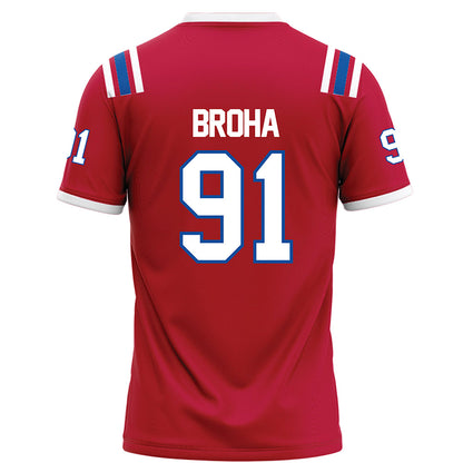 LA Tech - NCAA Football Legends : Matthew Broha - Red Football Jersey-1