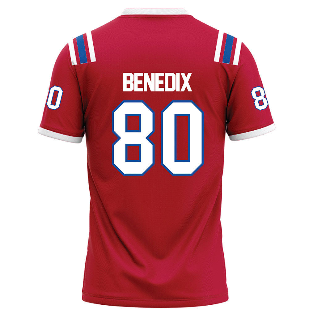 LA Tech - NCAA Football : Dane Benedix - Red Football Jersey-1