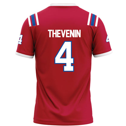 LA Tech - NCAA Football : Clay Thevenin - Red Football Jersey-1