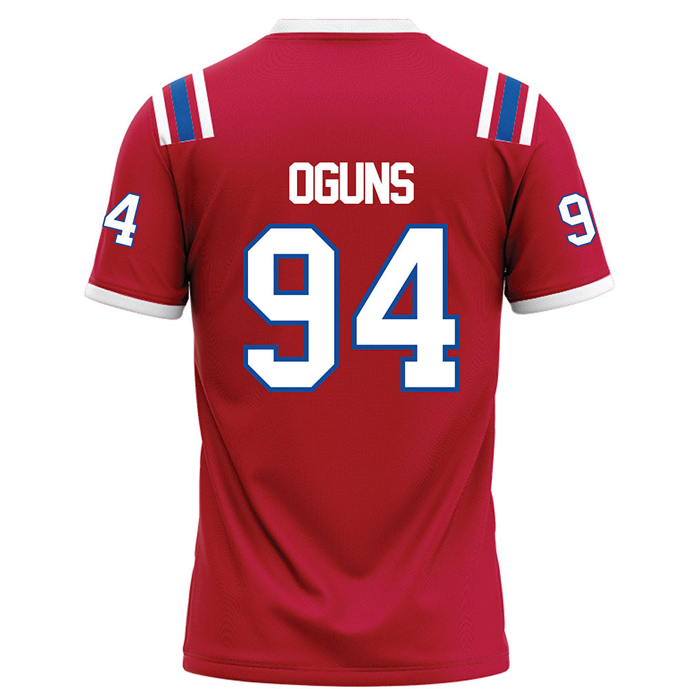 LA Tech - NCAA Football : Emmanuel Oguns - Red Football Jersey-1