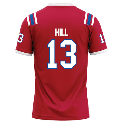 LA Tech - NCAA Football : Cameron Hill - Red Football Jersey-1