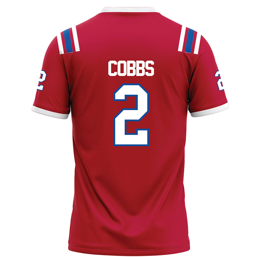LA Tech - NCAA Football : Josh Cobbs - Red Football Jersey-1