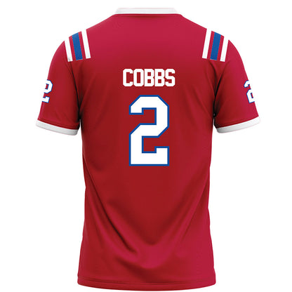 LA Tech - NCAA Football : Josh Cobbs - Red Football Jersey-1