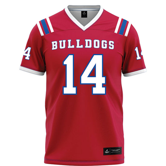LA Tech - NCAA Football : Teddy Booras - Red Football Jersey-0
