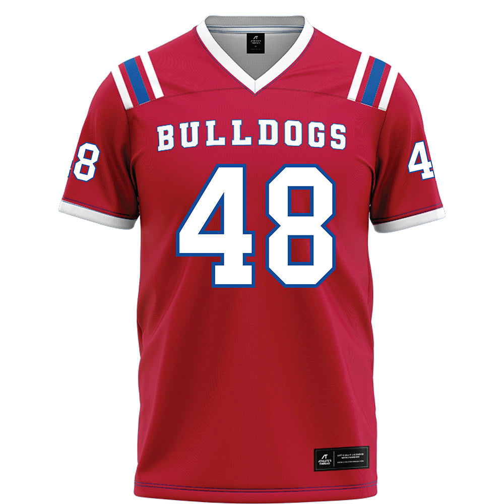 LA Tech - NCAA Football : John Hoyet Chance - Red Football Jersey-0