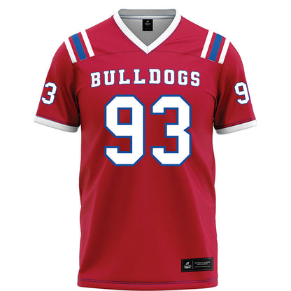 LA Tech - NCAA Football : Jacob Bradford - Red Football Jersey-0