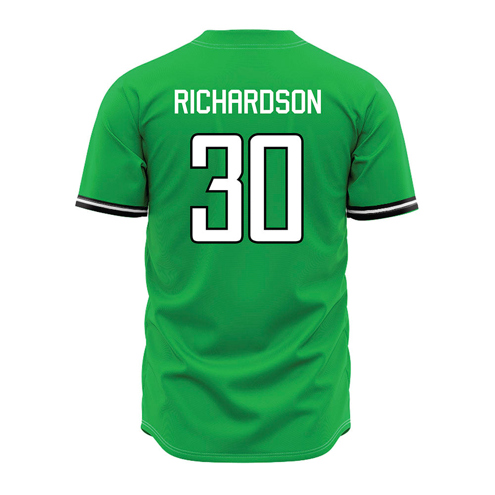 Marshall - NCAA Baseball : Hunter Richardson - Green Jersey-1