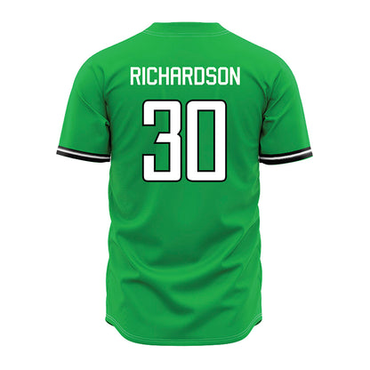 Marshall - NCAA Baseball : Hunter Richardson - Green Jersey-1