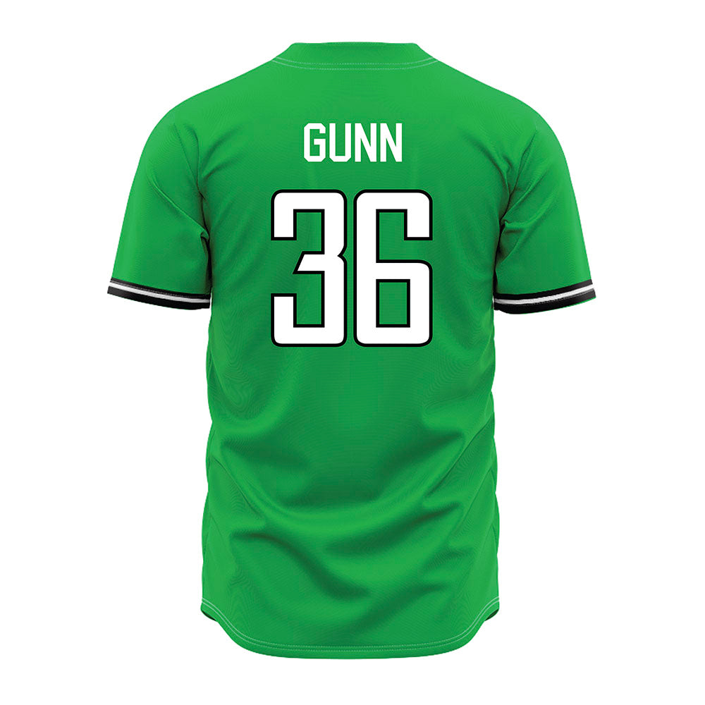 Marshall - NCAA Baseball : Davis Gunn - Green Jersey