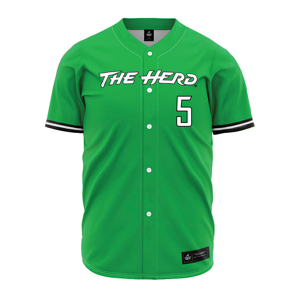 Marshall - NCAA Baseball : Blaine Albright - Green Jersey-0