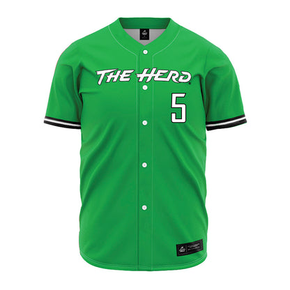 Marshall - NCAA Baseball : Blaine Albright - Green Jersey-0