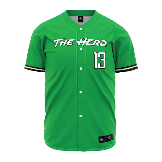 Marshall - NCAA Baseball : Andrew Harlow - Green Jersey-0