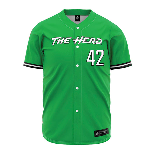 Marshall - NCAA Baseball : Oliver Service - Green Jersey-0