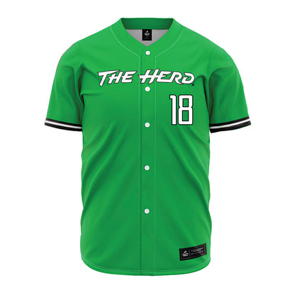 Marshall - NCAA Baseball : Davis Gunn - Green Jersey-0