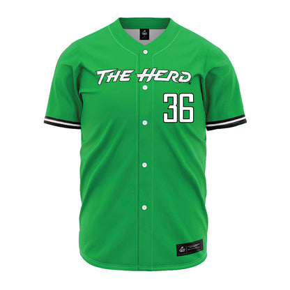 Marshall - NCAA Baseball : Grant Jolly - Green Jersey-0