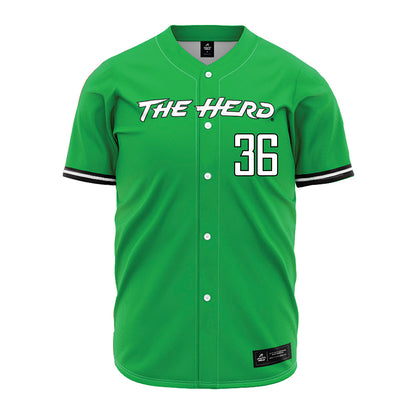 Marshall - NCAA Baseball : Davis Gunn - Green Jersey