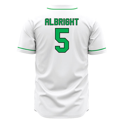 Marshall - NCAA Baseball : Blaine Albright - White Jersey-1