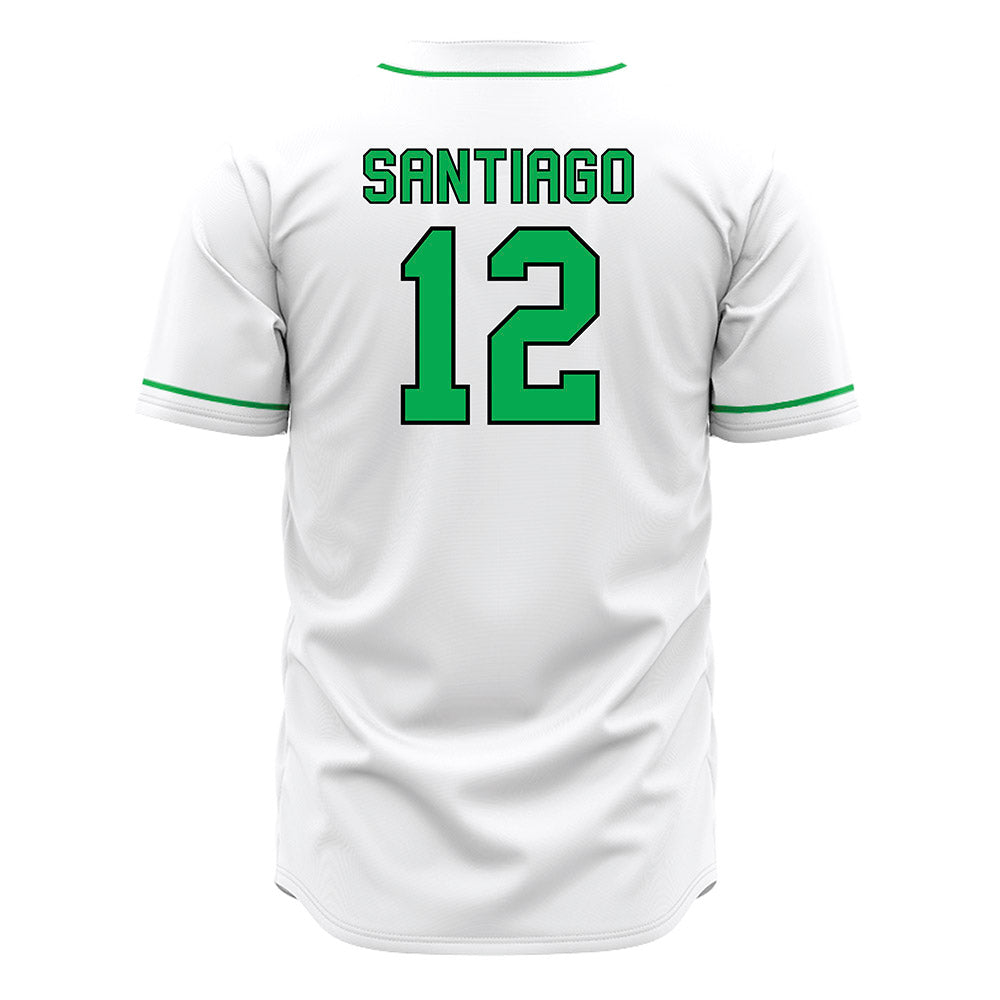 Marshall - NCAA Baseball : Angel Santiago - White Jersey