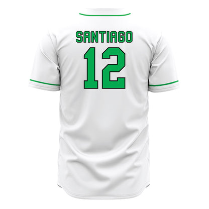 Marshall - NCAA Baseball : Angel Santiago - White Jersey