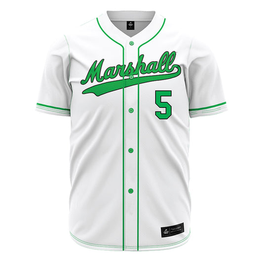 Marshall - NCAA Baseball : Blaine Albright - White Jersey-0