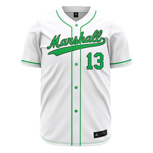 Marshall - NCAA Baseball : Andrew Harlow - White Jersey-0
