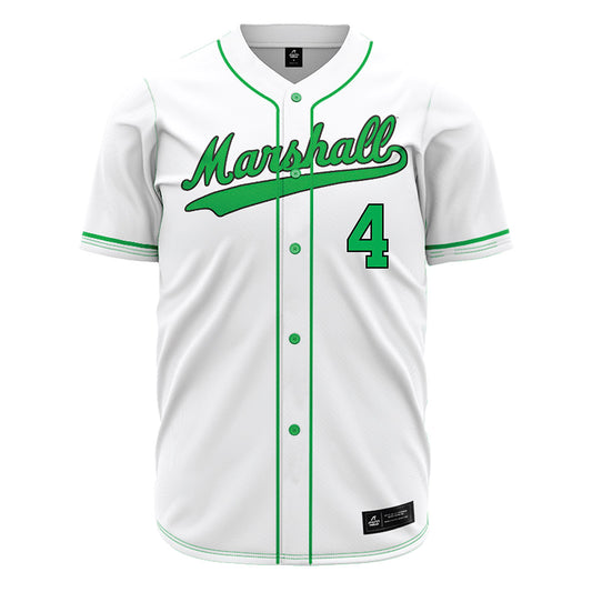 Marshall - NCAA Baseball : Franklin Halter - White Jersey-0