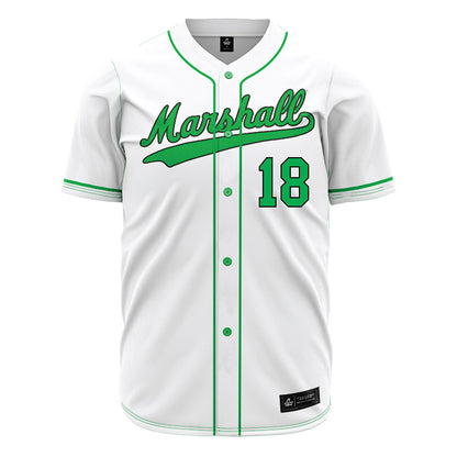 Marshall - NCAA Baseball : Davis Gunn - White Jersey-0