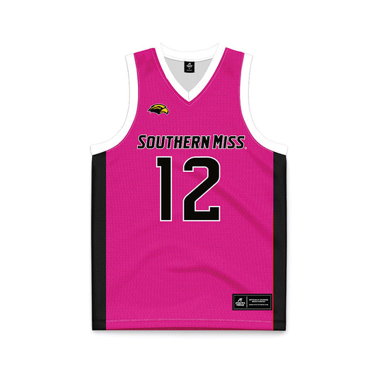 Southern Miss - NCAA Women's Basketball : Morgan Sieper - Pink Basketball Jersey-0