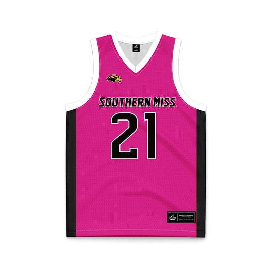 Southern Miss - NCAA Women's Basketball : Carly Keats - Pink Basketball Jersey-0