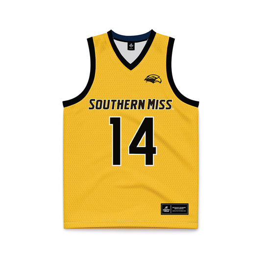 Southern Miss - NCAA Women's Basketball : Nyla Jean - Gold Basketball Jersey