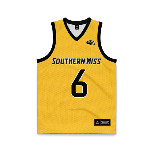 Southern Miss - NCAA Women's Basketball : Brikayla Gray - Gold Basketball Jersey-0