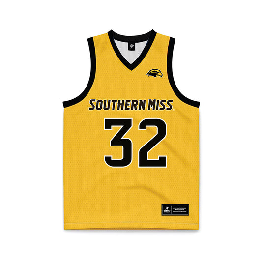Southern Miss - NCAA Women's Basketball : Timya Thurman - Gold Basketball Jersey-0