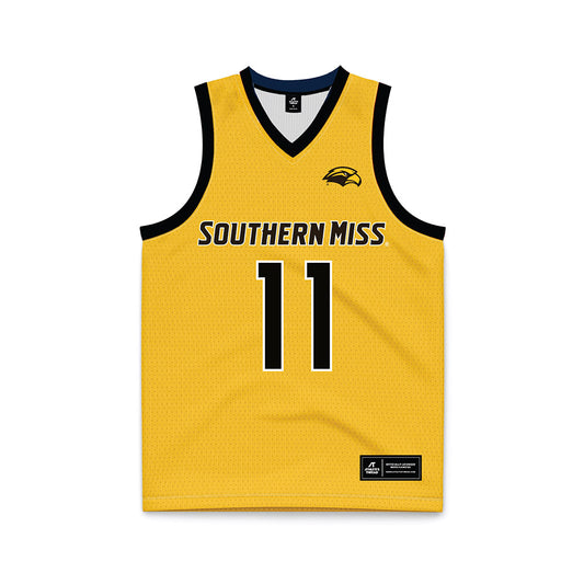 Southern Miss - NCAA Women's Basketball : Trinity Rowe - Gold Basketball Jersey