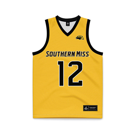Southern Miss - NCAA Women's Basketball : Morgan Sieper - Gold Basketball Jersey-0