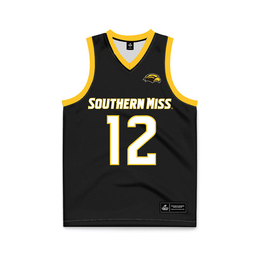 Southern Miss - NCAA Women's Basketball : Morgan Sieper - Black Basketball Jersey-0