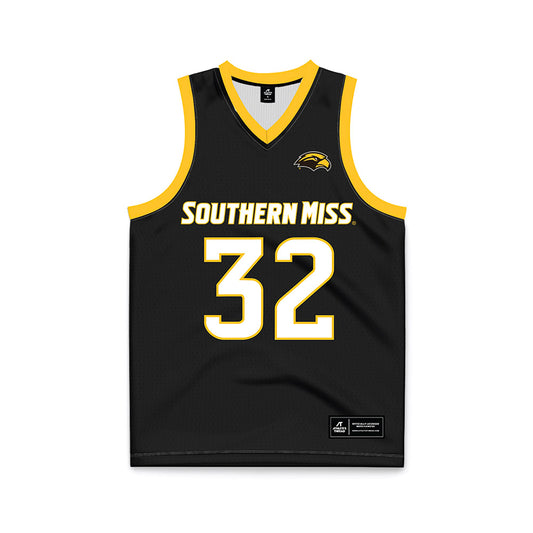 Southern Miss - NCAA Women's Basketball : Timya Thurman - Black Basketball Jersey-0