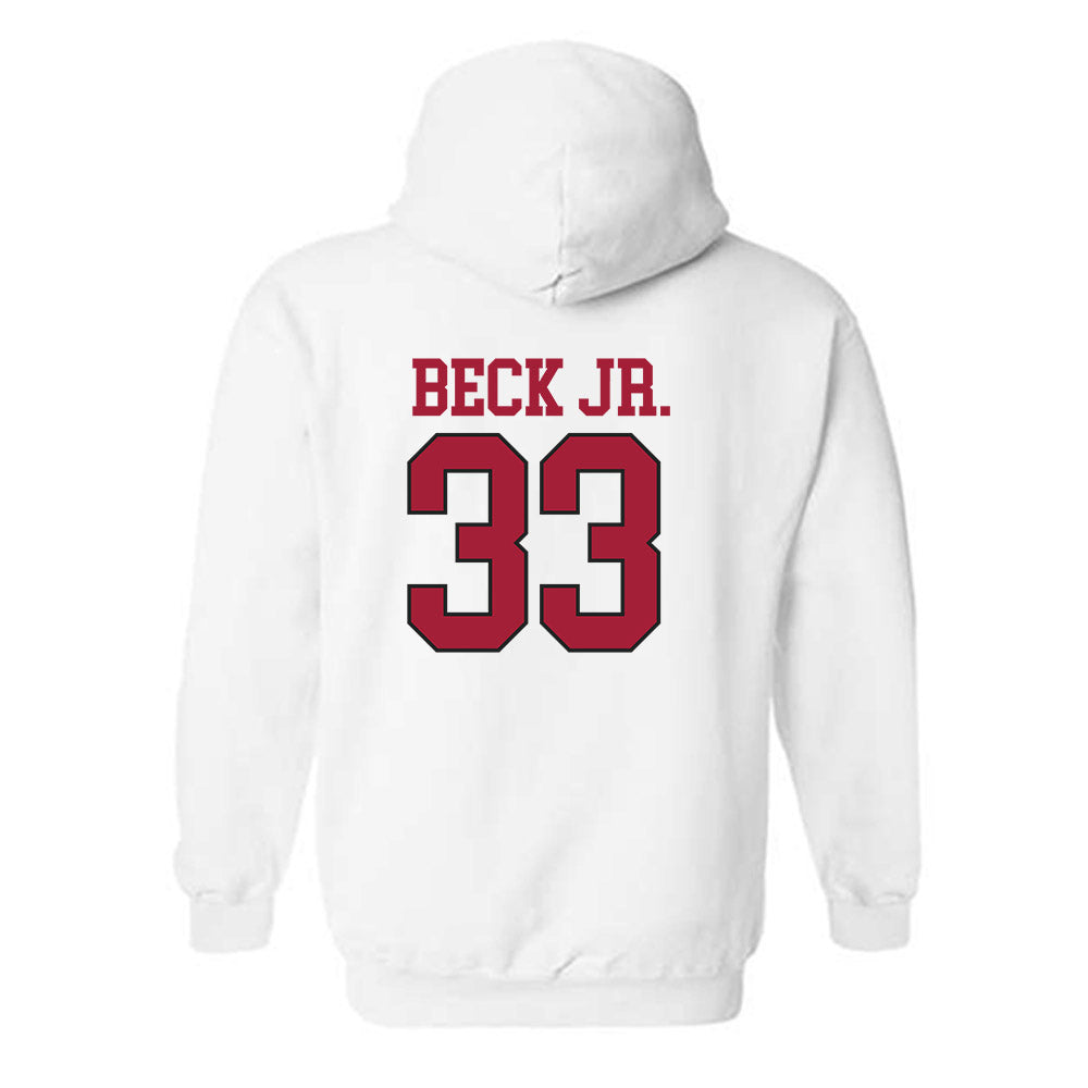 Arkansas - NCAA Football : Jeremiah Beck Jr. - Replica Shersey Hooded Sweatshirt-2