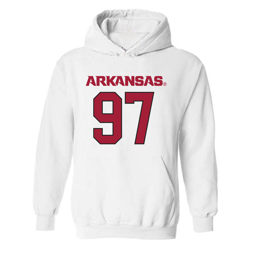 Arkansas - NCAA Football : Quincy Rhodes Jr - Replica Shersey Hooded Sweatshirt-1