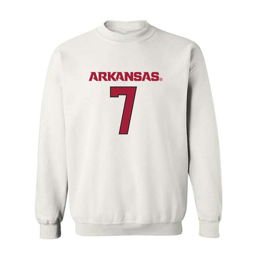 Arkansas - NCAA Football : Bradley Shaw - Replica Shersey Crewneck Sweatshirt-0