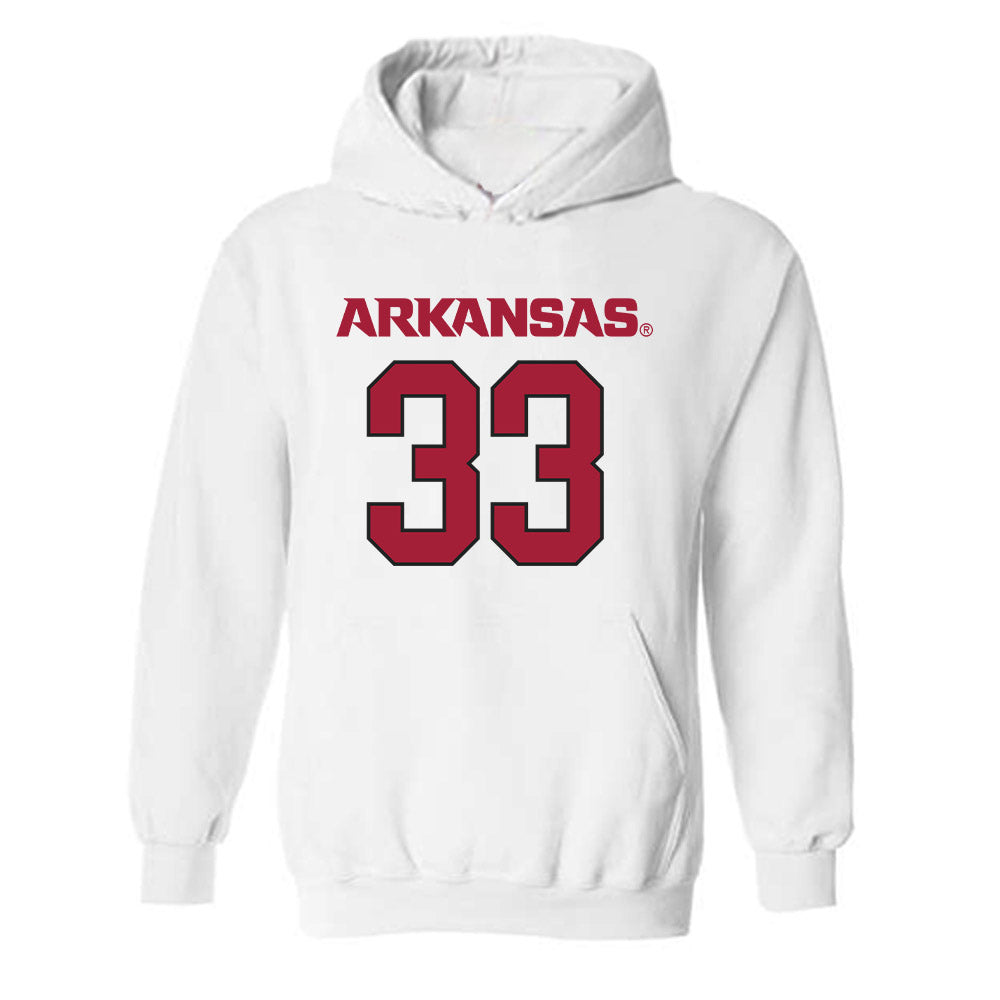 Arkansas - NCAA Football : Jeremiah Beck Jr. - Replica Shersey Hooded Sweatshirt-1
