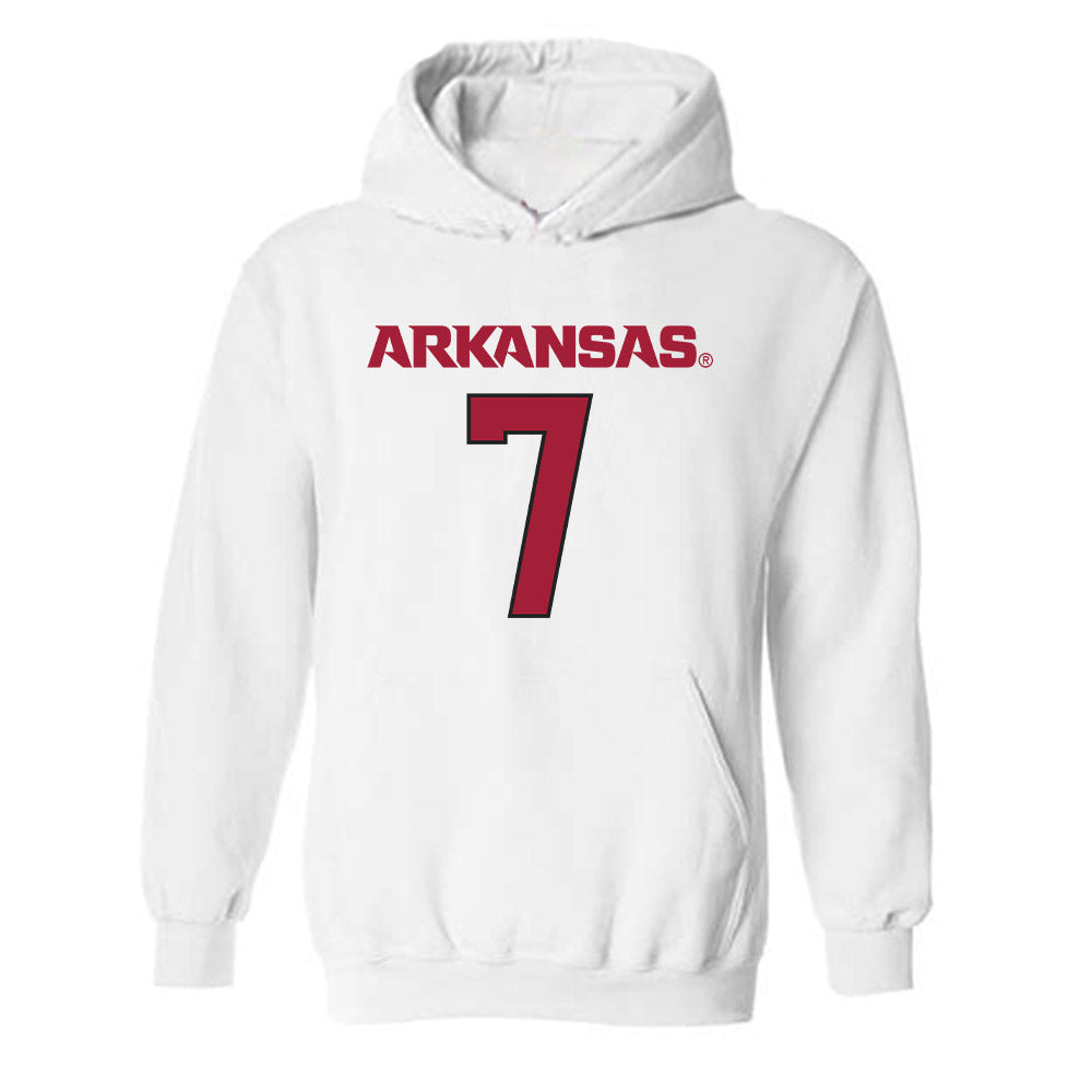 Arkansas - NCAA Football : Bradley Shaw - Replica Shersey Hooded Sweatshirt-1