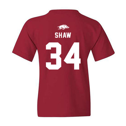 Arkansas - NCAA Football : Jabrae Shaw - Replica Shersey Youth T-Shirt-1