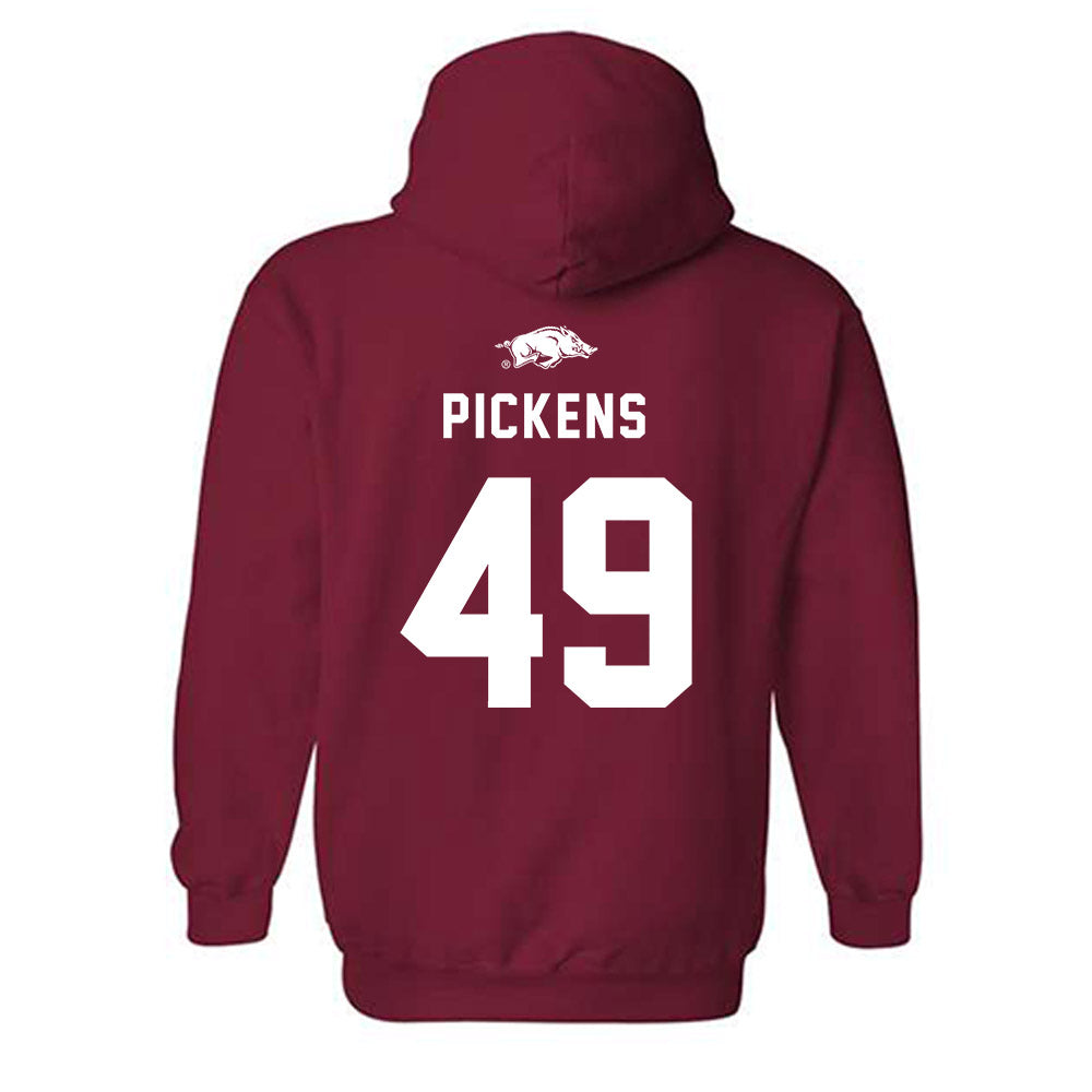 Arkansas - NCAA Football : John Paul Pickens - Hooded Sweatshirt Replica Shersey